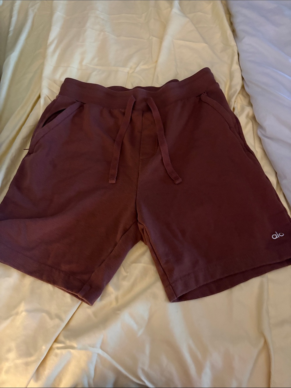 ALO Yoga Men's Athletic Shorts in Burgundy